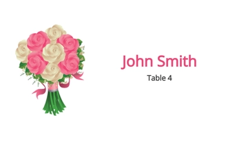 Free Floral Wedding Place Card Template to Edit Online