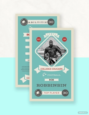 Football Trading Card Template