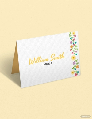 Multi Place Wedding Name Card Template