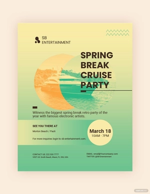 Cruise And Yacht Party Flyer Template