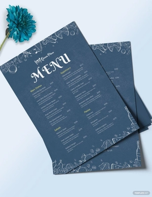 Downloadable Dinner Menu Template