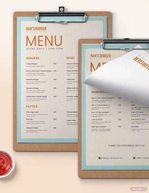 Editable Burger Menu Template