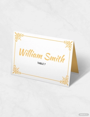 Printable Wedding Table Card Template