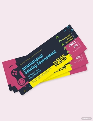 Gaming Event Ticket Template