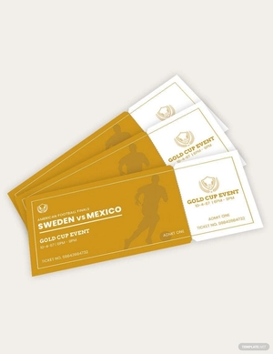 Golden Event Ticket Template