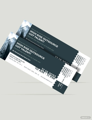Office Event Ticket Template