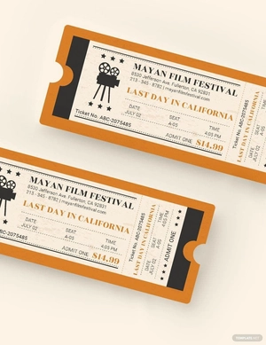Old School Movie Ticket Template
