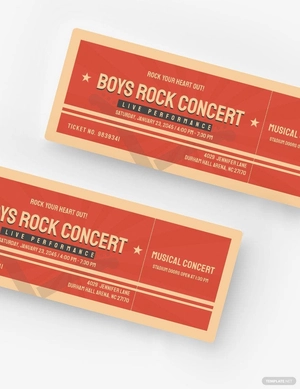 Retro Event Ticket Template