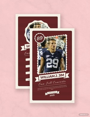 Sample Soccer Trading Card Template