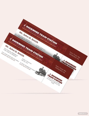 Simple Train Ticket Template
