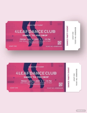 Small Event Ticket Template