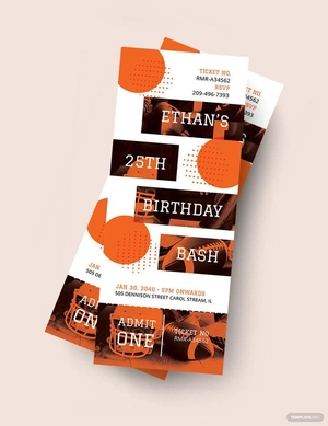 Sports Birthday Ticket Template