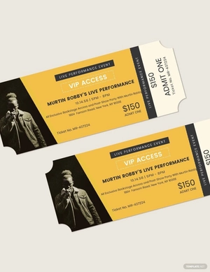 VIP Live Event Ticket Template