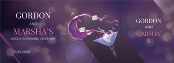 Free Wedding Drink Ticket Template to Edit Online