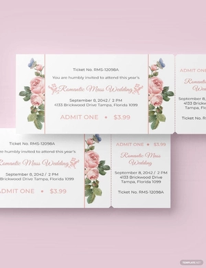 Wedding Event Ticket Template