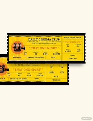 Wedding Movie Ticket Template