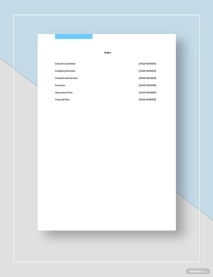 1 Year or Annual Business Plan Template
