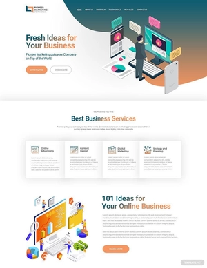 Marketing Agency PSD Landing Page Template