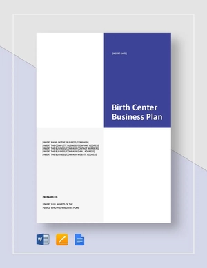 Birth Center Business Plan Template