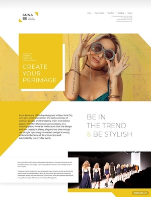 Fashion Designer PSD Landing Page Template