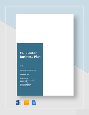 Call Center Business Plan Template
