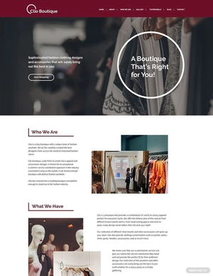 Boutique PSD Landing Page Template Boutique PSD Landing Page Template