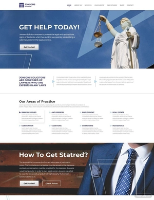 Law Firm PSD Landing Page Template