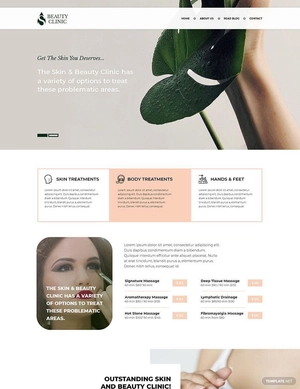 Skin Beauty PSD Landing Page Template