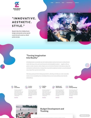 Event Planner PSD Landing Page Template