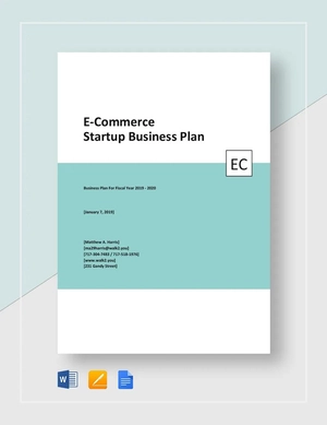E-commerce Start-up Business Plan Template E-commerce Start-up Business Plan Template