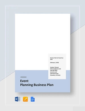 Event Planning Business Plan Template