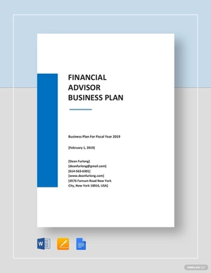 Financial Advisor Business Plan Template