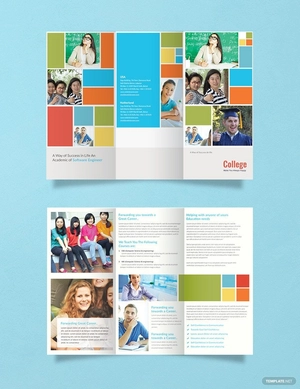 College A3 Brochure Template
