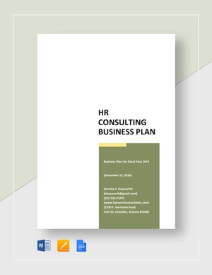 HR Consulting Business Plan Template