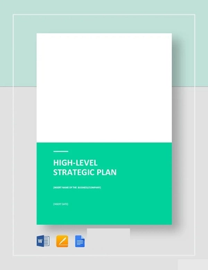 High-Level Strategic Plan Template