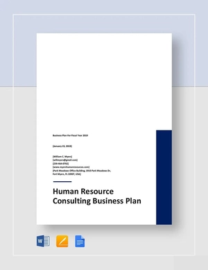 Sample Human Resources Consulting Business Plan Template
