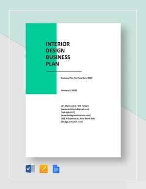 Home Interior Design Business Plan Template