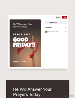 Good Friday Church Pinterest Post Template