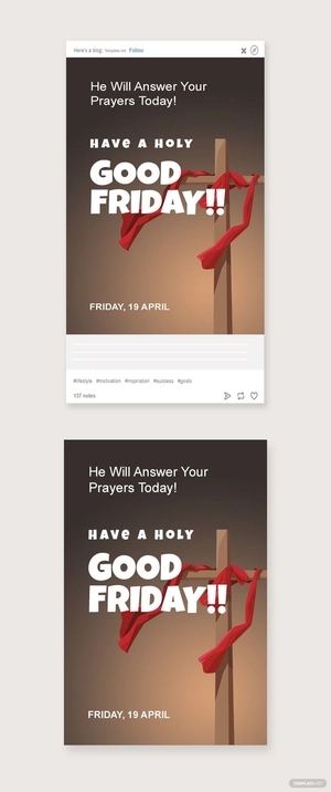 Good Friday Church Tumblr Post Template