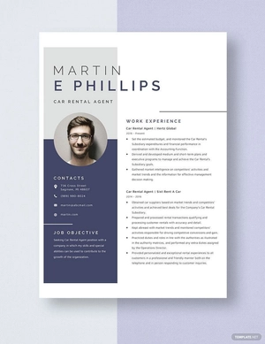 Car Rental Agent Resume