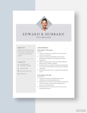 CCTV Installer Resume
