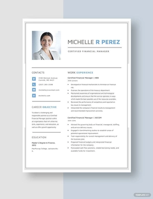 Certified Financial Manager Resume