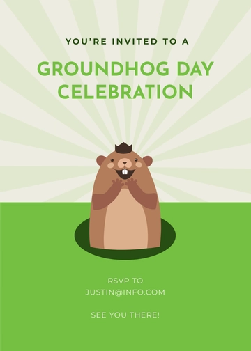 Free Groundhog Day Celebration Invitation Template to Edit Online