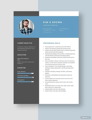 Computer Operator Resume