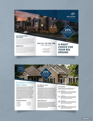 Real Estate Trifold Brochure Template