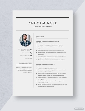 Computer Programmer Resume