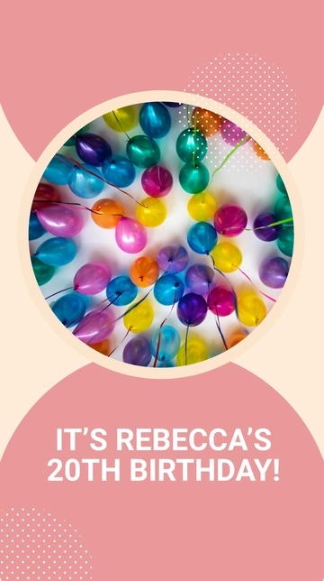 Free Birthday Facebook Story Template to Edit Online