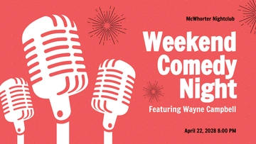 Free Comedy Night Facebook Event Cover Template to Edit Online