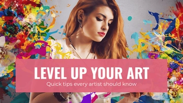 Free Art Tips Youtube Thumbnail Template to Edit Online