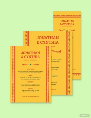 Mexican Wedding Menu Template